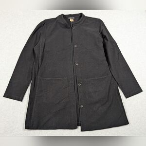 Eileen Fisher Snap Button Crepe‎ Stretch Medium Jacket